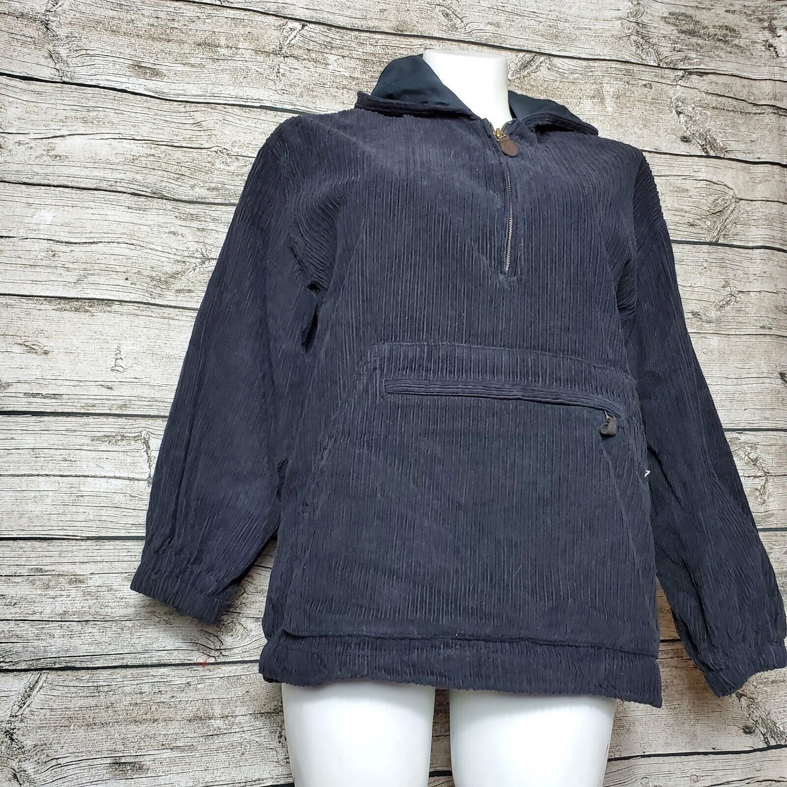 Vintage 90’s Express Black 1/2 Zip Pullover Jacket Size Small